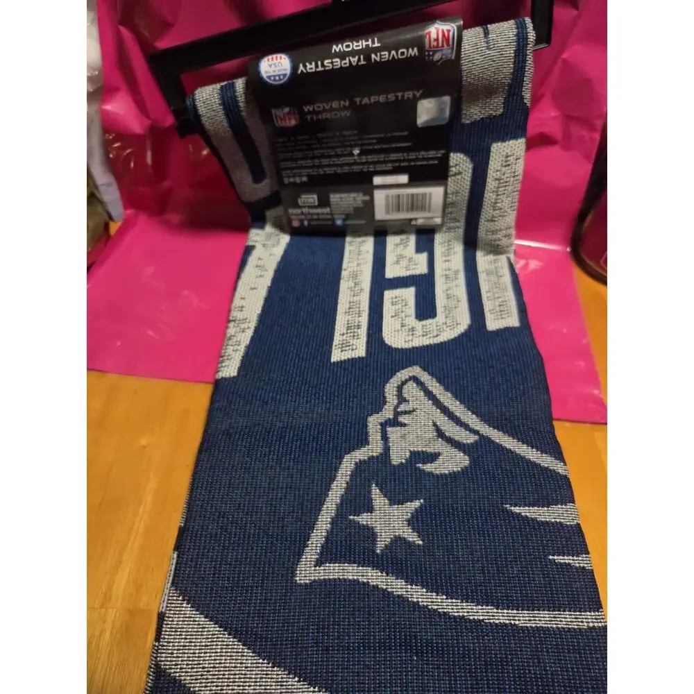 Northwest New England Patriots Football Woven Tapestry Throw 48